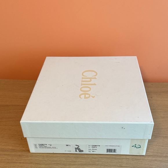 Chloe Tan Leather Platform Sandals - Picture 7 of 7